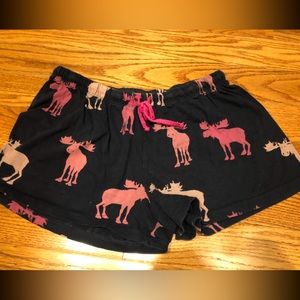 100% Cotton Cottage Moose Women's Sleep Shorts - Little Blue House
